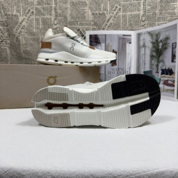 On Cloudnova White Pearl Running Shoes Womens Sneaker - Picture 7 of 7